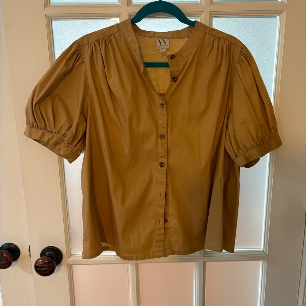 Worthingtons gold/tan Button-Up Top